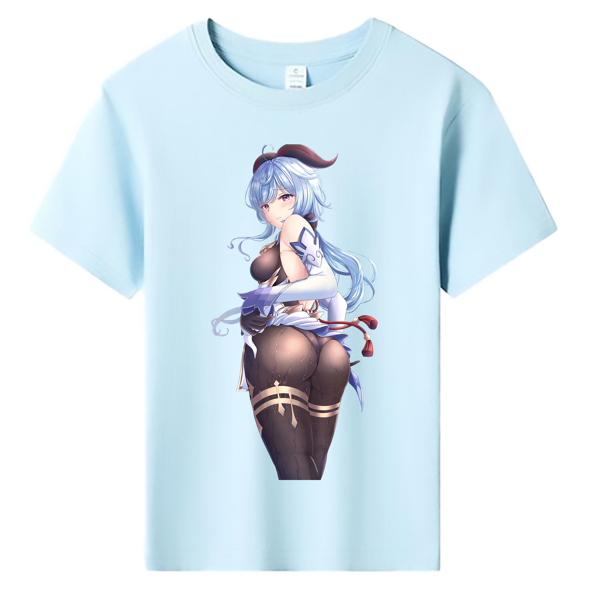 げんし神 甘雨 かんう genshin Ganyu 綿100％キッズTシャツ（フロントプリント）